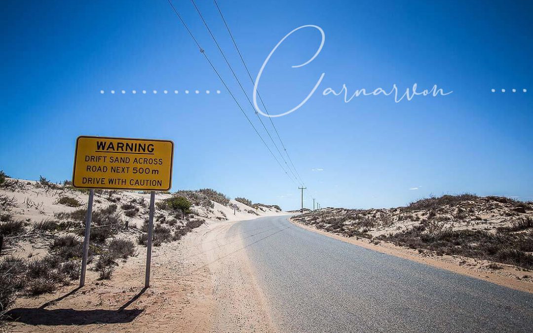 Straßenschild in Carnarvon West Australien
