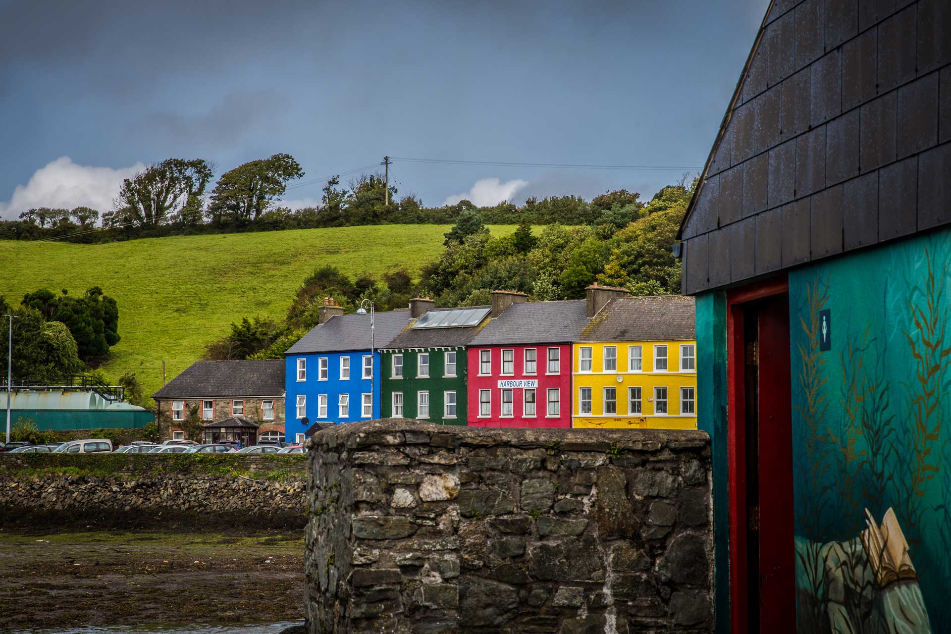 Bantry Stadt in Irland bunte Häuser