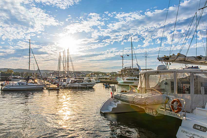 Hafen von Sopot in Abendstimmung