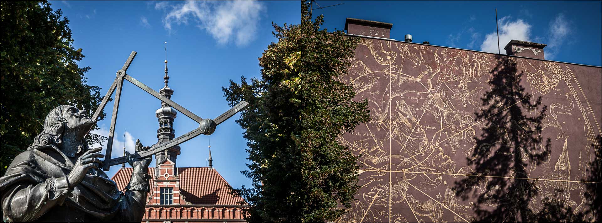 Statue von Jan Heweliusz, Wissenschaftler, Astronom und Bürgermeister von Danzig