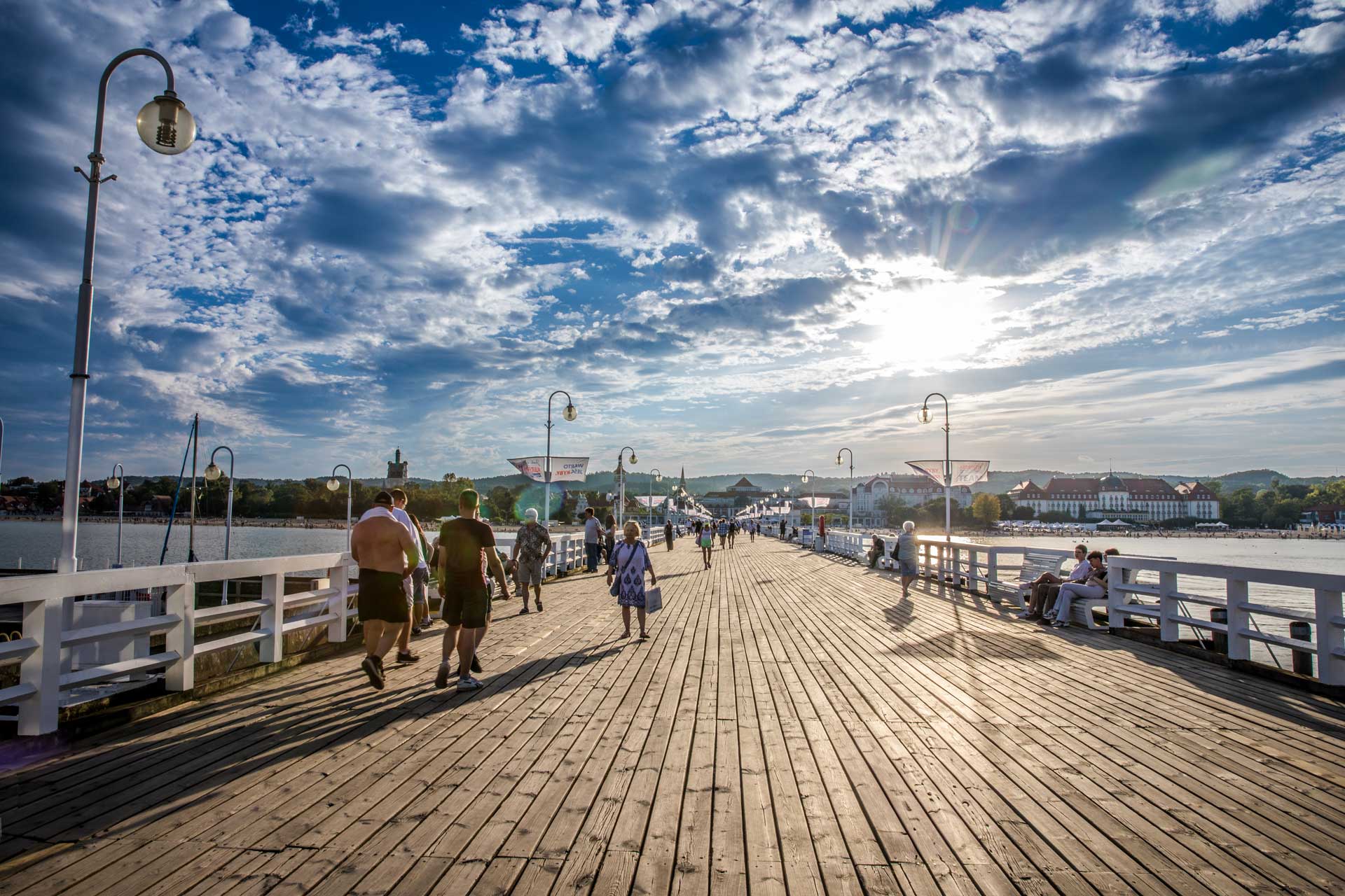 Längste Holzbrücke/-steg Europas in Sopot, Polen