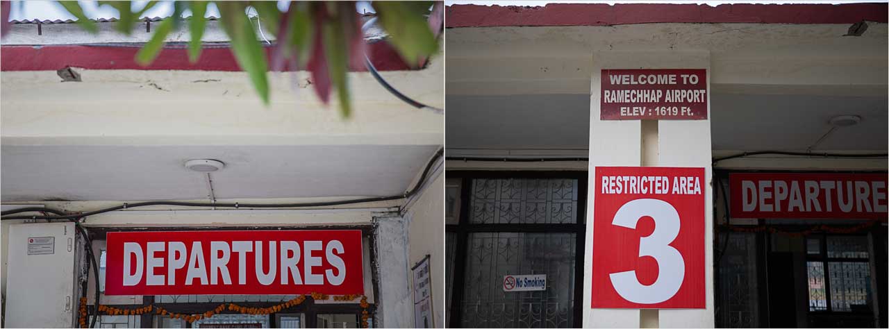 Flughafen Ramecchap in Nepal Departure