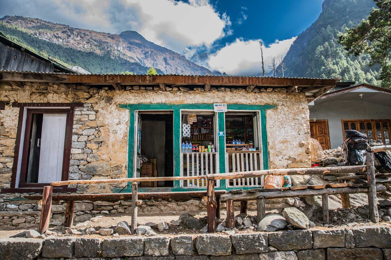 kleiner Shop auf dem Weg nach Namche Bazar in Nepal