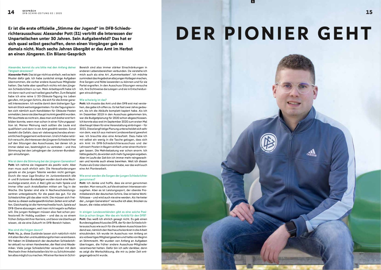 Veröffentlichung in der Schiedsrichterzeitung vom Deutschen Fussbal-Bund (DFB)